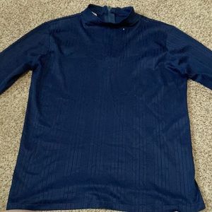 navy blue long sleeve fancy material